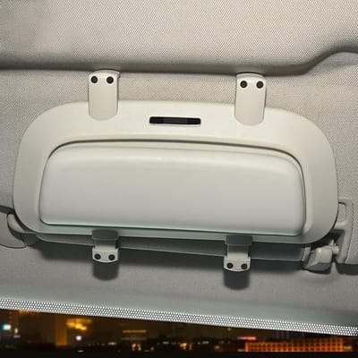 Zonnebrilhouder Auto - Brillendoos Organizer - Veilig Opbergen - Universele Pasvorm - Niet gespecificeerd - Grijs