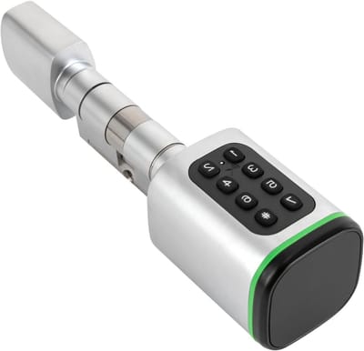 Elektronisch deurslot - Cilinderslot Codeslot - Veilige Toegang - Meerdere Ontgrendelopties - 5.8 x 4.2 cm - Wit