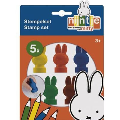 Nijntje stempels, 5 stuks zelf inktend, stempelen, stempelset - creatief peuter kleuter speelgoed - vanaf 3 jaar - Bambolino Toys knutselen junior