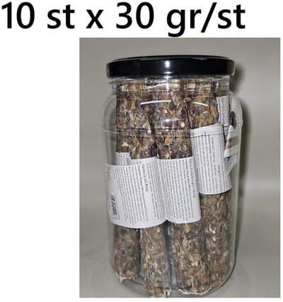 ** 10 x ** cocapet - haba's chewstick voor honden - paardenhuid 30 gr - 13cm x 2 cm- lekker en tandverzorgend glutenvrij - geen toegevoegde suiker
