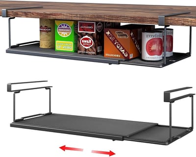 Metaal schoenenrek voor onder het aanrecht - Hangend opbergmandje voor schoenen, keuken en kastopslag
