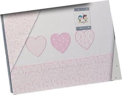 Gamberritos Laken Set Roze Hartjes 3-delig Klein
