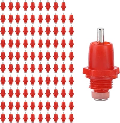 Kippendrinknippels - Automatische Waterdrinkers - Pluimvee Wateren - Lek Verminderd Ontwerp - 100 stuks - Rood