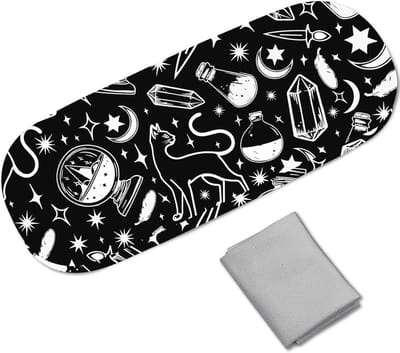 Leren Harde Brillenetui Draagbaar voor Onderweg - Cartoon Clamshell Beschermhoes voor Dames en Heren