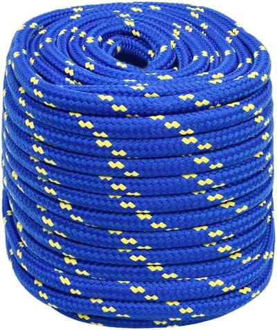 Boottouw Polypropyleen - Gevlochten Touw - Varen en Transport - Sterk en Weerbestendig - 18 mm 100 m - Blauw