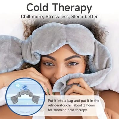 Gewogen Slaapmasker – Blinddoek & Gezichtsmasker voor Mannen & Vrouwen - Slaaphulp, Ontspanning, Lichtblokkering & Reizen - Kerstcadeau - Grijs