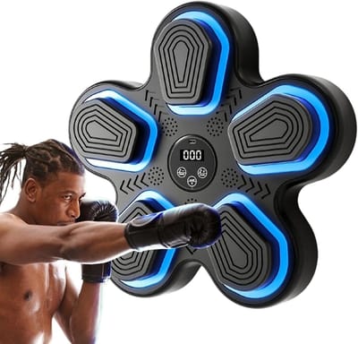 Boksmachine Wandtrainer - Interactieve Bokspaal - Thuis Workout - Draadloze Muziek Connectie - 38 x 375 x 5 cm - Meerkleurig