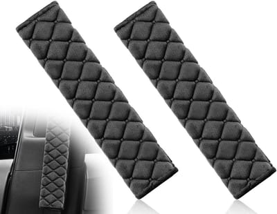 Set van 2 Zachte Schouderkussens voor Autogordels, Bescherming voor Kinderen en Volwassenen, Comfortabele Gordelcovers