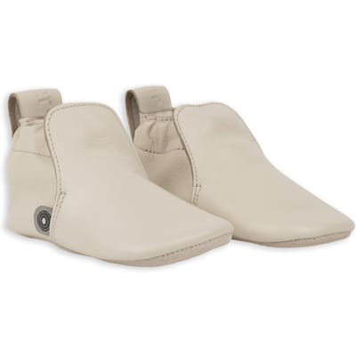 Lodger Stepper - Baby Slofjes Leer - Cr√©me - Maat 17 - 10,5cm - Eerste Loopschoentjes Binnen - Echt Leer