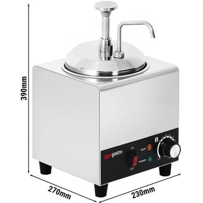 GGM Gastro Beheizter Saucenspender - 600 Watt - 2 Liter - inkl. Einsatz