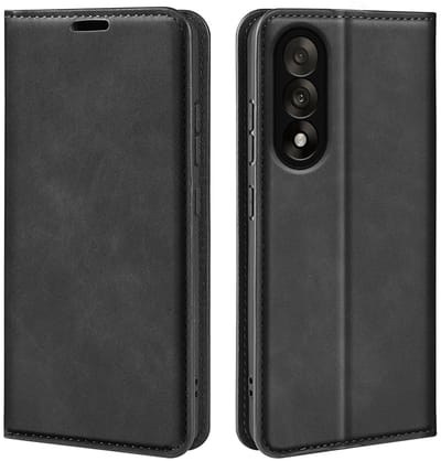 MobyDefend Hoesje - Geschikt voor OnePlus Nord 5 - Luxe Wallet Bookcase (Magnetische Sluiting) - Zwart