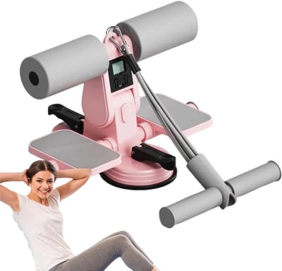 Sit Up Assistent - Buikspier Trainer - Thuis Fitness - Verbeterde Grip Technologie - Verstelbaar - Roze