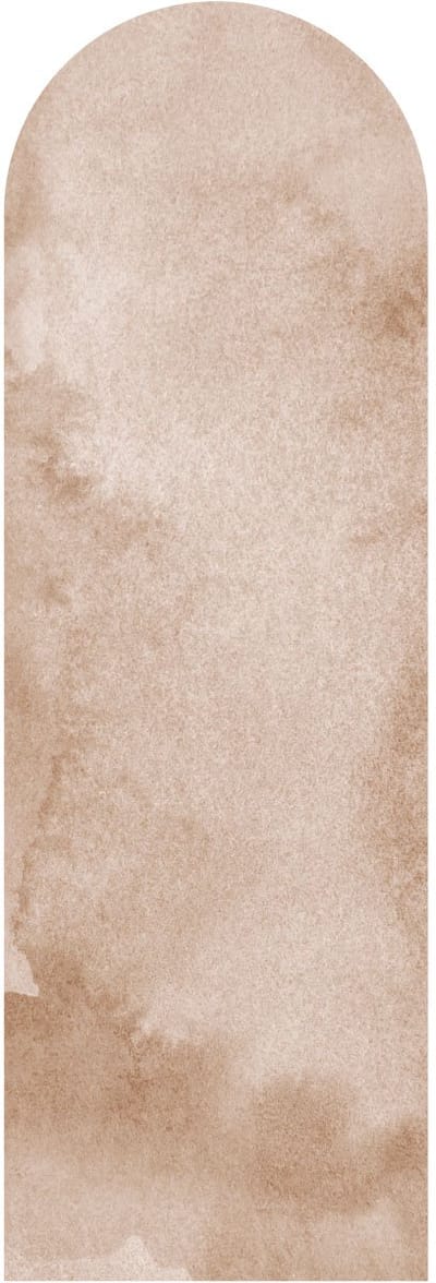 Vooraf gelijmd vliesbehang met gigantische muurschilderingen - BROWN ARCH ORIENTAL EARTH WATERCOLOR - 90x30cm