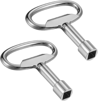 Set van 2 vierkante moersleutels 8mm - Universele sleutel voor gas- en watermeters, zinklegering, vierkante schroevendraaier en spanner