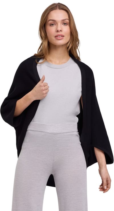 FALKE Summer Fresh Cape comfortabel katoen cape unisex zwart - maat ONESIZE