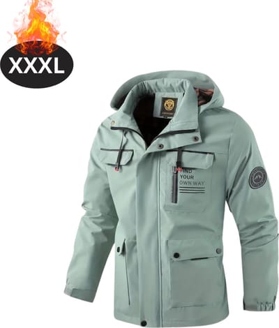 Bovista Windjas Voor Heren - Windjack - Waterdicht - Jas Met Capuchon - Outdoorjas - Volwassen - Lichtgroen - Maat XXXL
