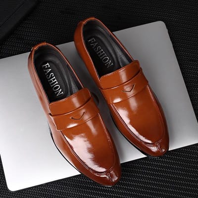 Heren Grote Maat Leren Schoenen Koreaanse Stijl Instappers Casual Schoenen 48