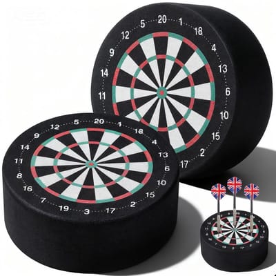 Dailygoods- Dartstandaard Draagbaar - Mobiele Dartbaan - Dartbasisstation - 2 Stuks - Zachte/Stalen Punt - Opslagcapaciteit voor Darts - Darthouder