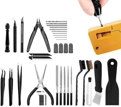 Gereedschapsset 3D Printers - Nabewerking Tools - Model Verfijnen - 62 Delige Set - Compact Opbergsysteem - Metaal