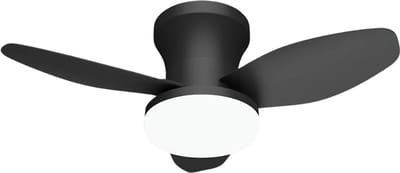 Nivard Plafondventilator - Met Verlichting - Plafond Ventilator - Met Lamp - Plafonniere Met Ventilator - Met Licht - Zwart - 65cm