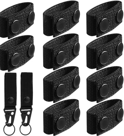 Dailygoods- Riemhouder Hoogwaardig Nylon - 10 Stuks Riemlussen - Sleutelbeugel - Karabijnhaak - Duurzaam - Geschikt voor Gordels tot 5 cm - Gordelhanger
