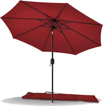 Core® Strandparasol & Tuinparasol - Met Draagtas – Rood - 270cm x 270cm x 240cm