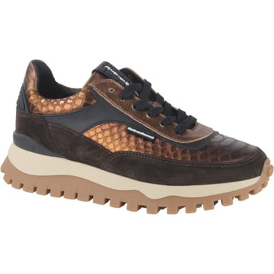 Floris Van Bommel Sfw-10100 Grommi Sneakers - Suède - Dames - Bronskleurig - Maat 37