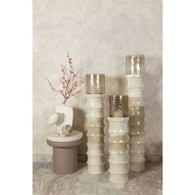 PTMD - Windlicht Kaylyne - Beige - 26x26x156cm