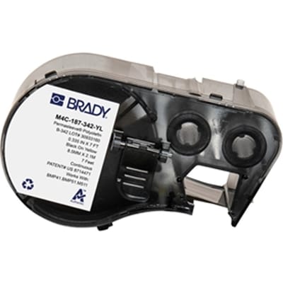 Brady M4C-187-342-YL tape krimpkous zwart op geel | 8,50 mm x 2,13 m (origineel)