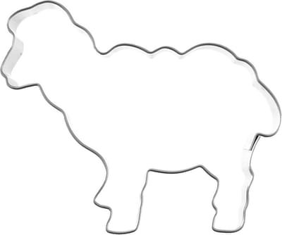 Koekjessnijder Edelstaal Paaslam 7 cm - Vormen - Uitsteekvorm - Cookie - Cutter - Uitsteekvormpjes - Koekjes - Bakken