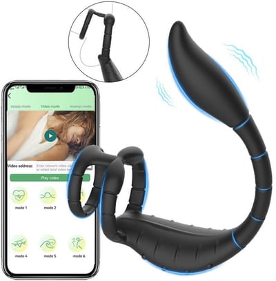 Oneay Een app-gestuurde penisring in de vorm van een schorpioen, een vibrator voor zowel mannen als vrouwen, een penistrainer, een prostaatmassager, klein en lichtgewicht, een seksspeeltje voor volwassenen.