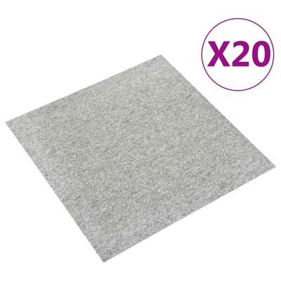 vidaXL - Tapijt - 20 - st - Lichtgrijs - 50 - x - 50 - cm - 100% - Polypropyleen