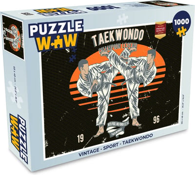 Puzzel Vintage - Sport - Taekwondo - Legpuzzel - Puzzel 1000 stukjes volwassenen