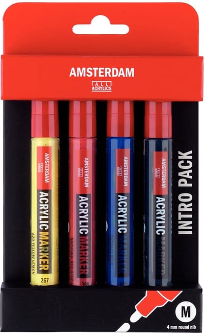Amsterdam Acrylmarker intro set | 4 kleuren