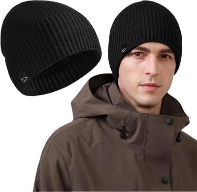 Warme Unisex Wintermuts voor Buitenactiviteiten met Pluche Kussen - Perfect Cadeau voor Vader, Vriend of Kerstverjaardag (Zwart)