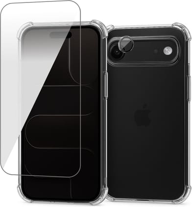 Hoesje geschikt voor iPhone 17 Air - Screenprotector Glas & Camera Protector - Shockproof Transparant