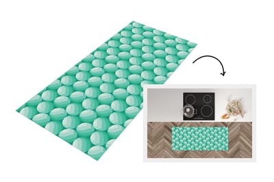 Keukenloper - Loper keuken - Design - Mint - Bal - 120x50 cm - Keukenloper vinyl