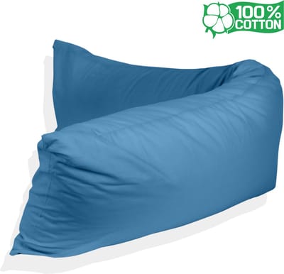 Katoenen lichaamskussen sloop - Lichaamskussen sloop 40 x 145 - Body Pillow sloop - 100% katoen - Kussensloop - Blauw - Zwangerschapskussens sloop - Voedingskussen sloop