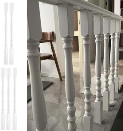 Trappaal Set - Baluster Palen - Veilige Trappen - Verstelbare Hoek - 5 Stuks - Wit
