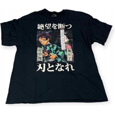 Koszulka T-shirt męski okrągły dekolt SPENCER'S DEMON SLAYER M black