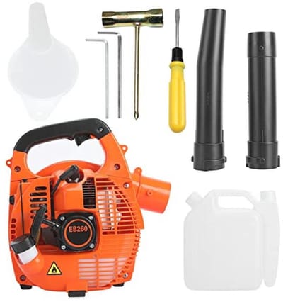 Draadloze bladblazer en tuinstofzuiger - 26cc benzine handheld bladblazer voor bladeren, sneeuw en stof