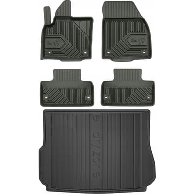 FROGUM PROLINE – Rubber vloermatten + kofferbakmat set – Land Rover Range Rover Evoque I 2011-2019 – TPE, geurloos (5-deurs)