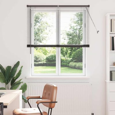 vidaXL - Venetiaanse - jaloezie - Zwart - 175 - x - 110 - cm - 25 - mm - Aluminium