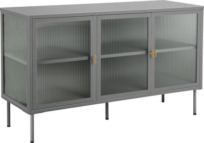 Rosalie-Dressoir - 3-Deurs - Grijs Metaal