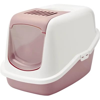 Savic Nestor Earth Kattenbak - Roze/Wit - 56 x 39 x 39 cm