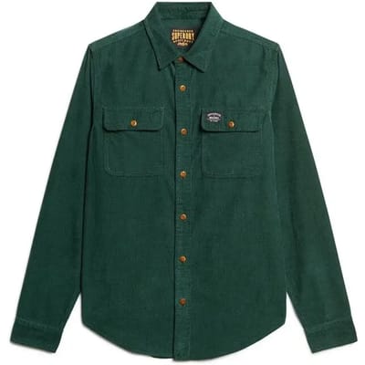 Superdry - Trailsman corduroy overhemd met relaxte pasvorm - Heren - Lange mouwen shirts