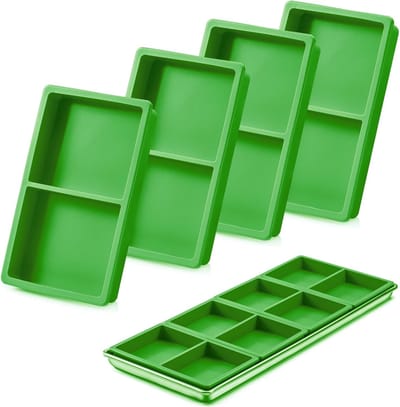 Siliconen bakvormverdelers - Bakmatverdelers - Siliconen voedselvormen - 4 stuks - Groen