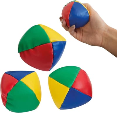 Jongleerballen Set - Oefenballen Balans - Balans Oefenen - Synthetisch Materiaal - 3 Stuks 65mm - Multicolor
