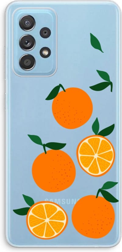 Case Company® - Hoesje geschikt voor Samsung Galaxy A73 hoesje - Will you be my clementine - Soft Cover Telefoonhoesje - Bescherming aan alle Kanten en Schermrand