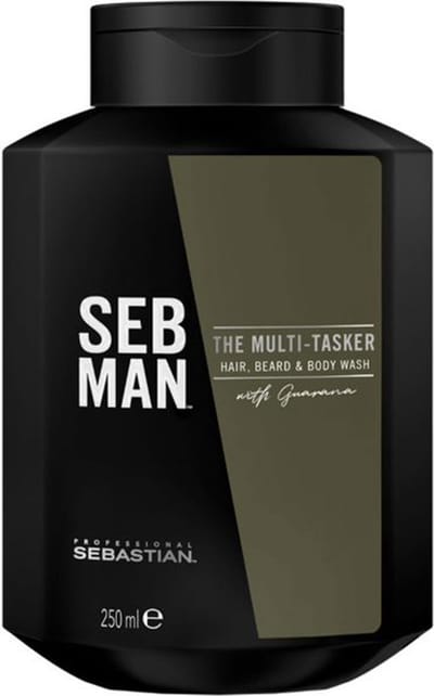Sebastian Professional SebMan The Multitasker 3 in 1 Hair, Beard & Body Wash Baardverzorging Heren 250 ml